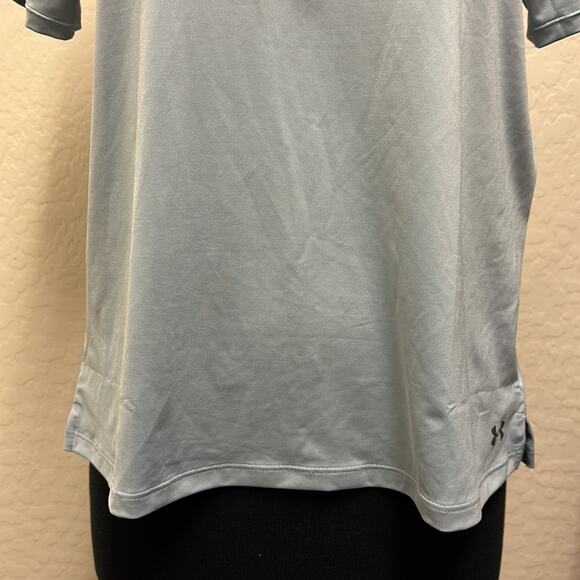 Under Armour RUSH Vent T-Shirt NEW Slate Blue Fitted Stretch Mesh Size L - Picture 5 of 12